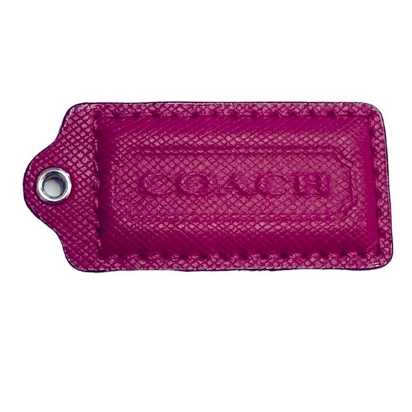 Authentic Coach Leather Key Fob Tag - Picture 1 of 2